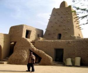 yapboz Djingareyber Camii Timbuktu kentinde Mali&#039;de